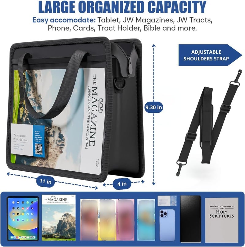 OLDECORY JW Magazine and Tract Holder, JW Field Service Supplies, Jehovah Witness Ministry Supplies, jw.org Accessories Gifts Ideas, Ministry Organizer for Pioneers, Best Life Ever Gifts Pioneer Bag Convention - Image 3