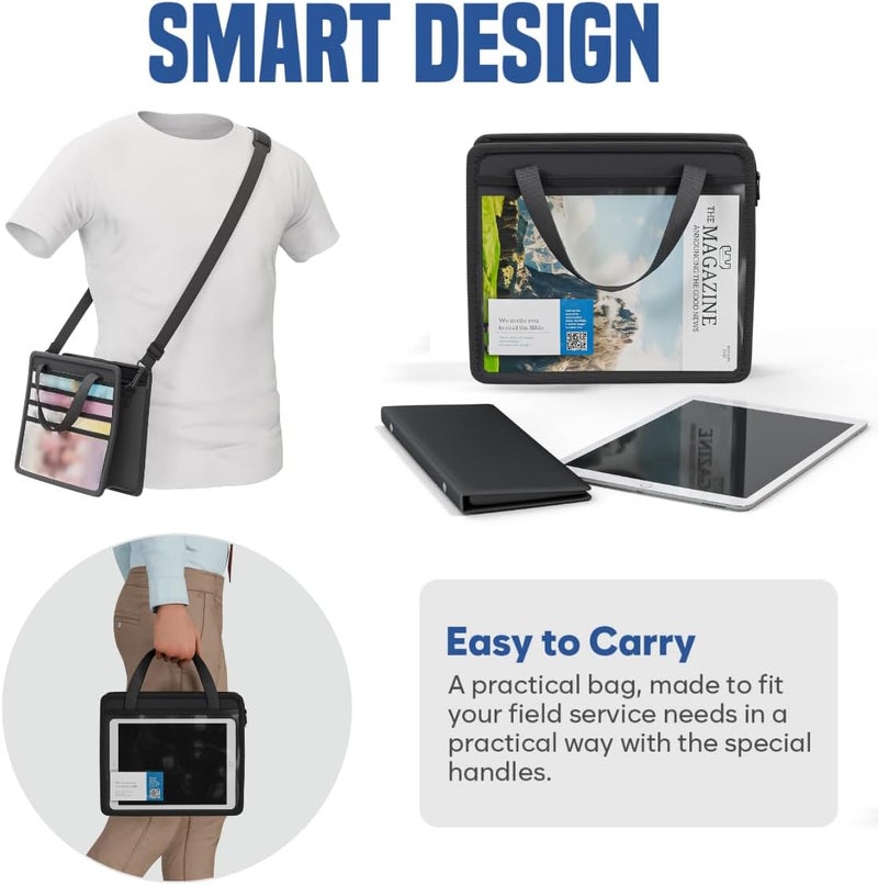 OLDECORY JW Magazine and Tract Holder, JW Field Service Supplies, Jehovah Witness Ministry Supplies, jw.org Accessories Gifts Ideas, Ministry Organizer for Pioneers, Best Life Ever Gifts Pioneer Bag Convention - Image 2