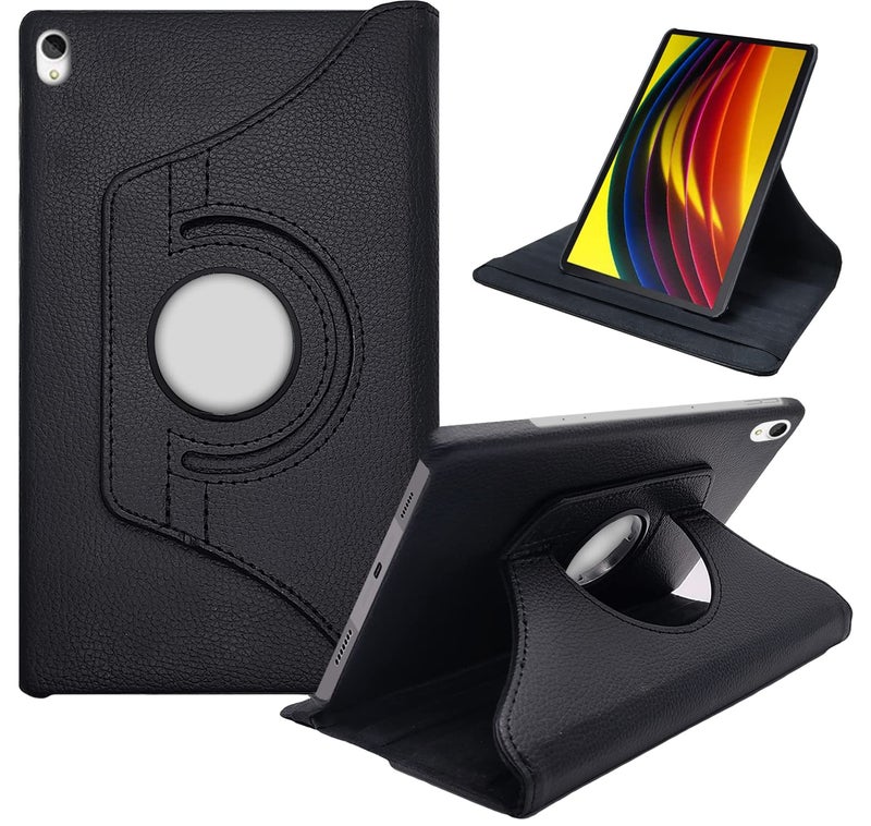 CEDO Lenovo Tab P11 / P11+ Plus (11 inch) Flip Cover | Leather Finish | 360 Degree Rotate Back Cover | Shockproof Back Cover Case for Lenovo Tab P11 / P11+ Plus (11 inch) TB-J606F/ TB-J606X (Black) - Image 1