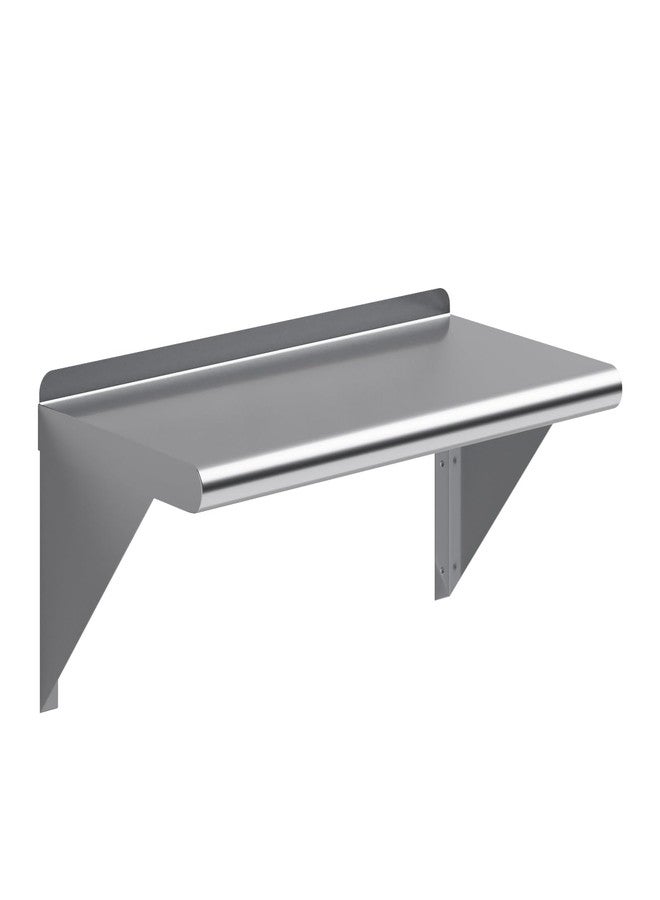 AmGood Stainless Steel Wall Shelf | 24" Long 12" Deep | Metal Shelving | Garage, Laundry, Storage, Utility Room | Restaurant, Kitchen | Food Prep | NSF Certified - Image 1