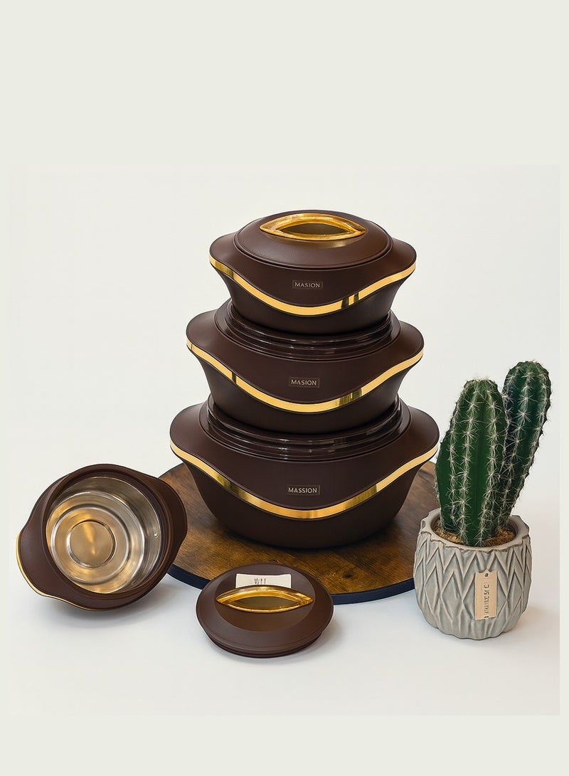 ميلتون طقم حافظات طعام ملكية فاخرة – 4 قطع بأحجام متنوعة (500/1000/1500/2500 مل) – تصميم أنيق مع عزل حراري مثالي - Image 1