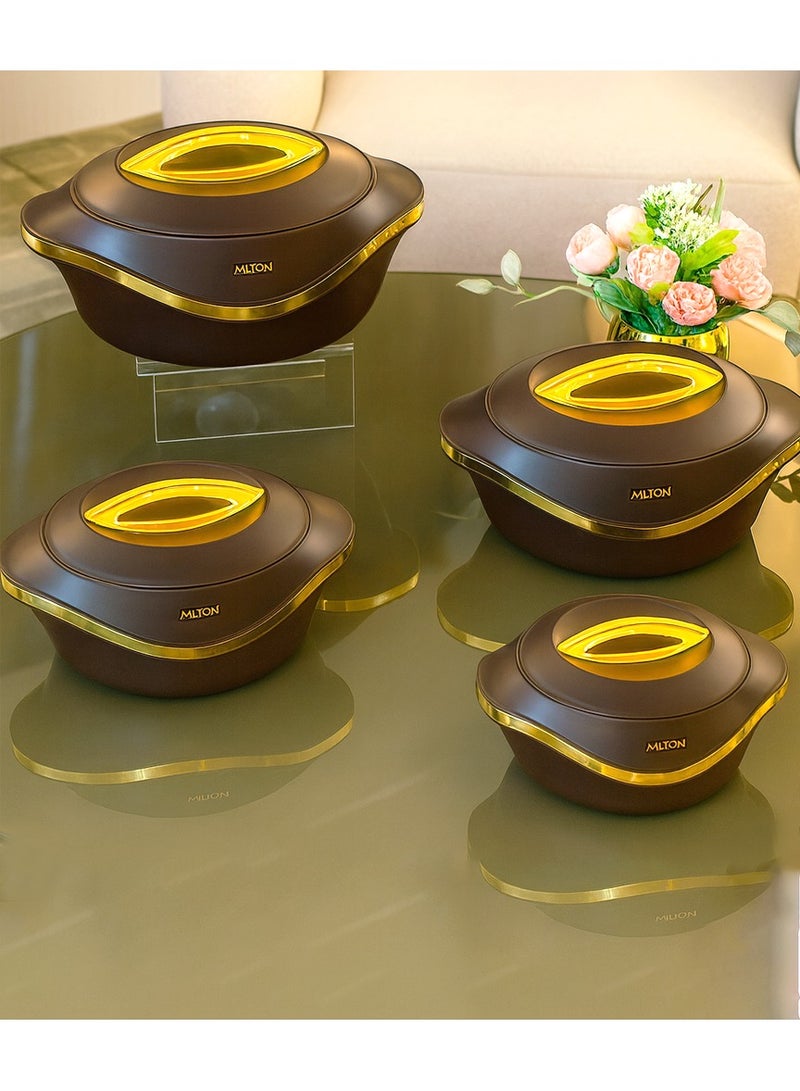 ميلتون طقم حافظات طعام ملكية فاخرة – 4 قطع بأحجام متنوعة (500/1000/1500/2500 مل) – تصميم أنيق مع عزل حراري مثالي - Image 3