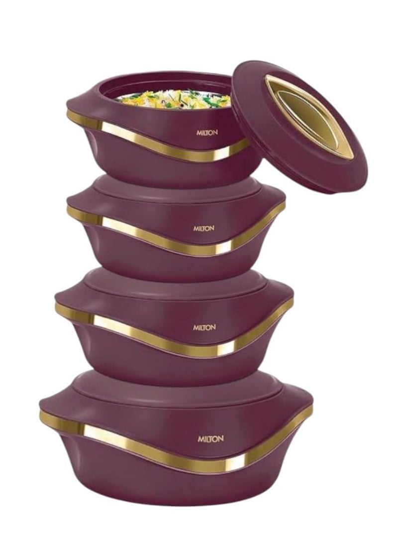 Milton - Royal Food Storage Container Set – 4 Pieces in Assorted Sizes (500/1000/1500/2500 ml) – Elegant Design with Premium Thermal Insulation - Image 1