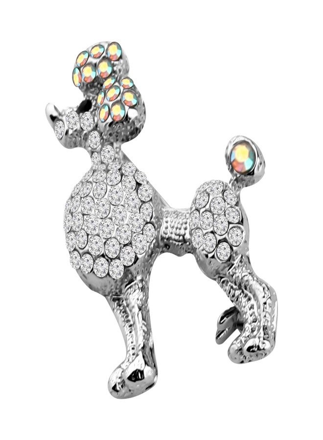 اكتاب بروش كريستالي على شكل دبوس مستوحى من أخوية AKTAP النسائية، قلادة على شكل كلب بودل، مجوهرات نسائية أخوية - Image 1