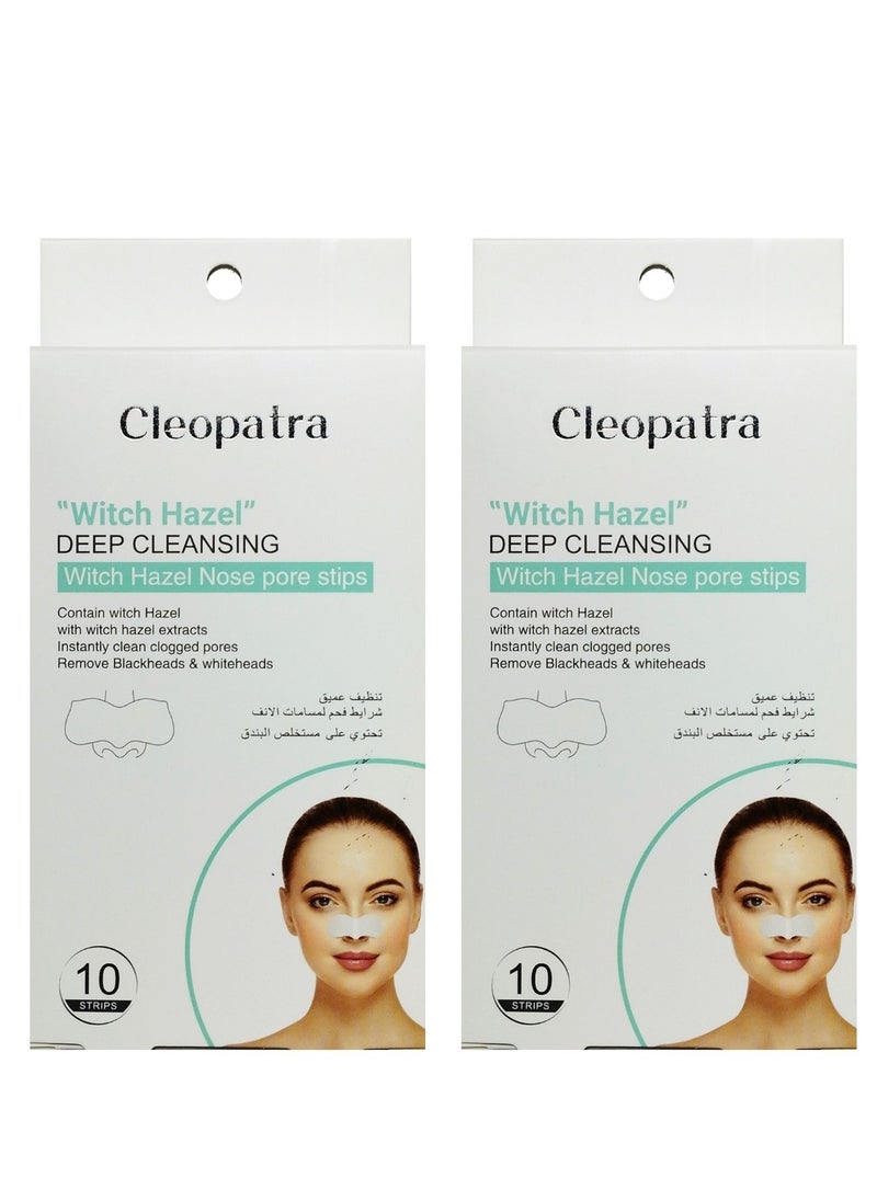 CLEOPATRA - Two Pieces Of Witch Hazel Nose Pore Strips Deep Cleansing 10*2 Strips - Image 1