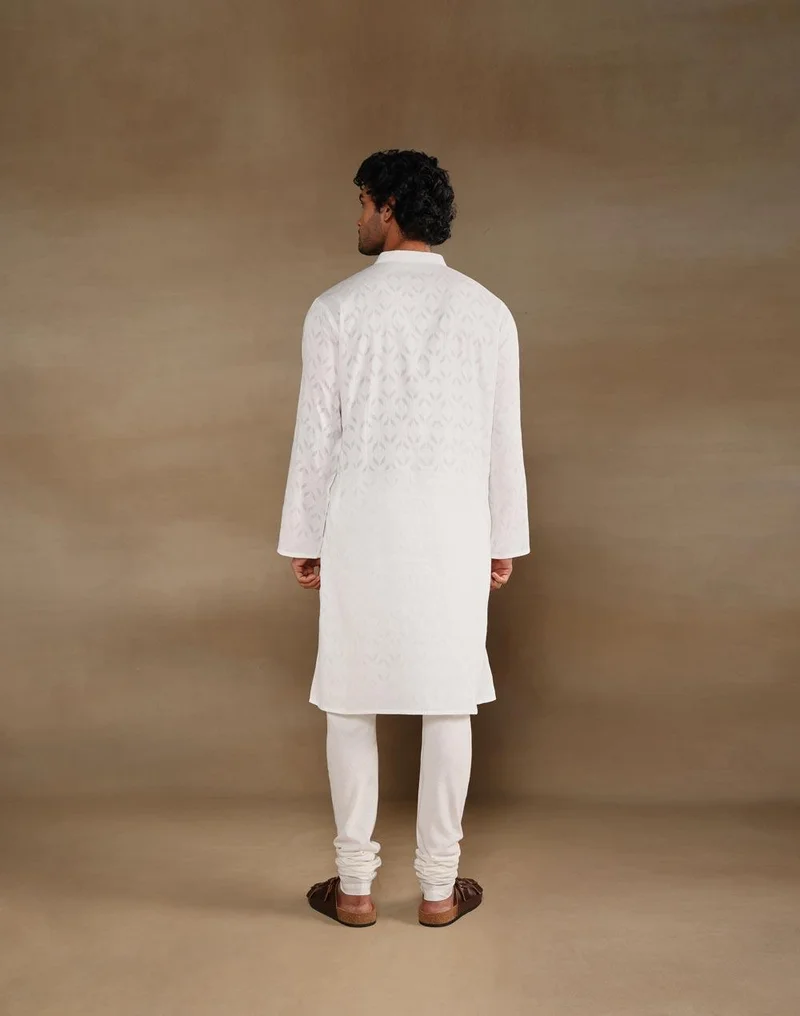 Fabindia  White Cotton Long Kurta for Men | Best Price UAE