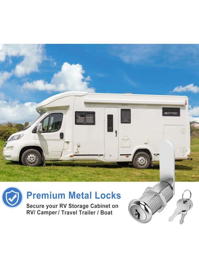 Cylinnda Cabinet Locks with Keys, 1-1/2" Long Cam Locks keyed Alike, Cabinet Cam Lock Set for Cabinets RV Storage Locks Tool Box, Zinc Alloy (4 Pack, 1-1/2 Inch) - Image 5