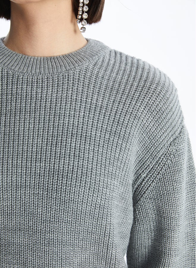 LC WAIKIKI Crew Neck Straight Long Sleeve Women's Knitwear Sweater  - Image 5