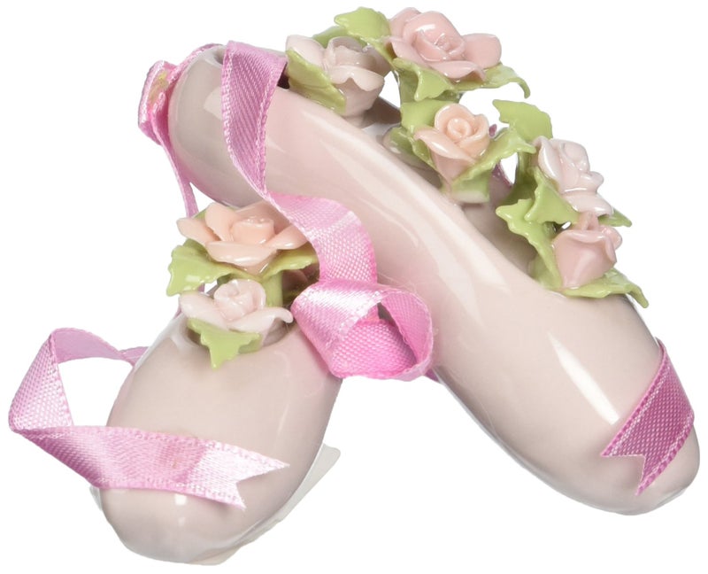 Cosmos 96455 Fine Porcelain Ballet Slippers Figurine 2Inch Pink