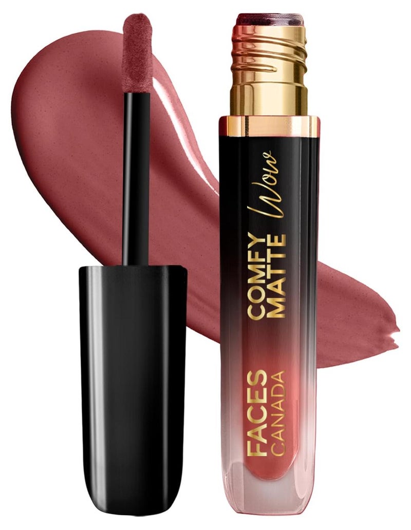 Facescanada فيسكانادا أحمر شفاه سائل غير لامع مريح شوكولاتة كوتور 01 38 مل تطبيق بلمسة واحدة عالي الصبغة مريح للارتداء ينزلق بسلاسة يدوم طويلاً ومقاوم للنقل - Image 1