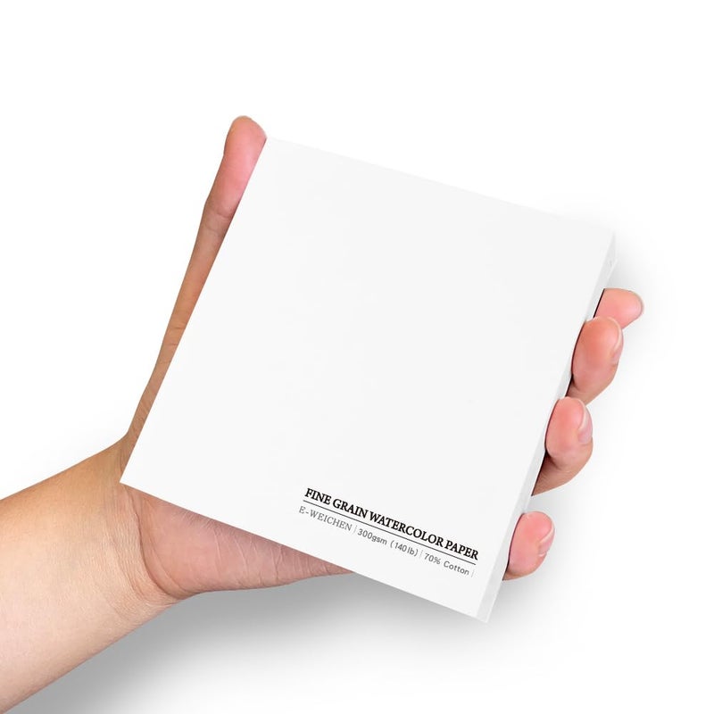 Qianshan Watercolor Paper Sketchbook39x39 Inch Mini Mixed Media Notebook140lb300gsmTearable Artist Paper20 Sheets Small Travel Drawing Journal for AdultsPaintingWatercolorsArt SuppliesWhite - Image 3
