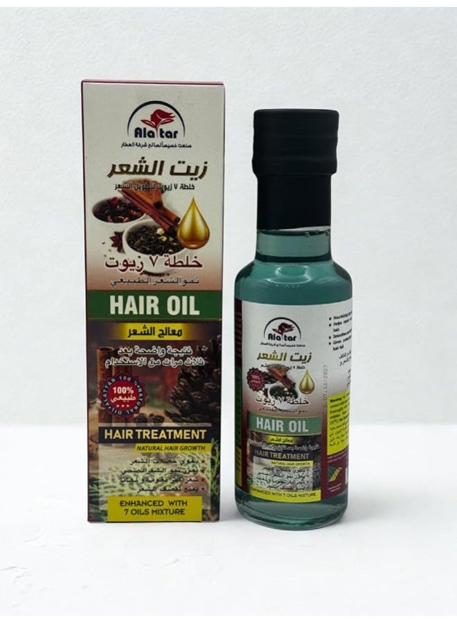 Ala tar Natural Hair Growth Oil Treatment, 7 Oils Mixture, 130ml