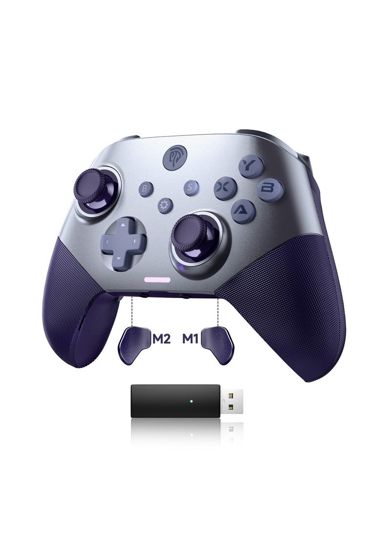 X10 PC Controller for Black Myth: Wukong - Enhanced Wireless Bluetooth Controller with a Swappable Faceplate/Hall Joysticks and Triggers for PC/Switch/Steam/Android TV/Android and iOS Mobile(Purple) - Image 1