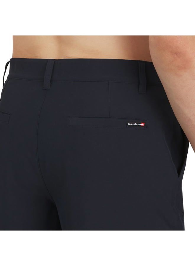 QUIKSILVER Mens Regular Fit Fixed Waist Water Friendly Active Hybrid Shorts, Solid Design - Navy, 42 - Image 2