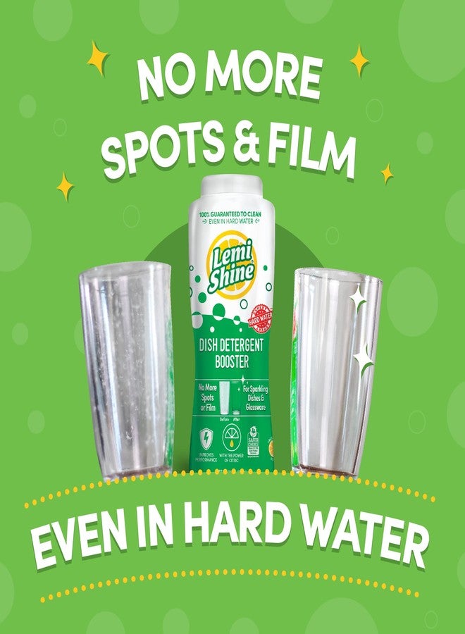 Lemi Shine Dish Detergent Booster, Hard Water Stain Remover, Multi-Use Citric Acid Cleaner 24 oz, Pack of 2 - Image 2
