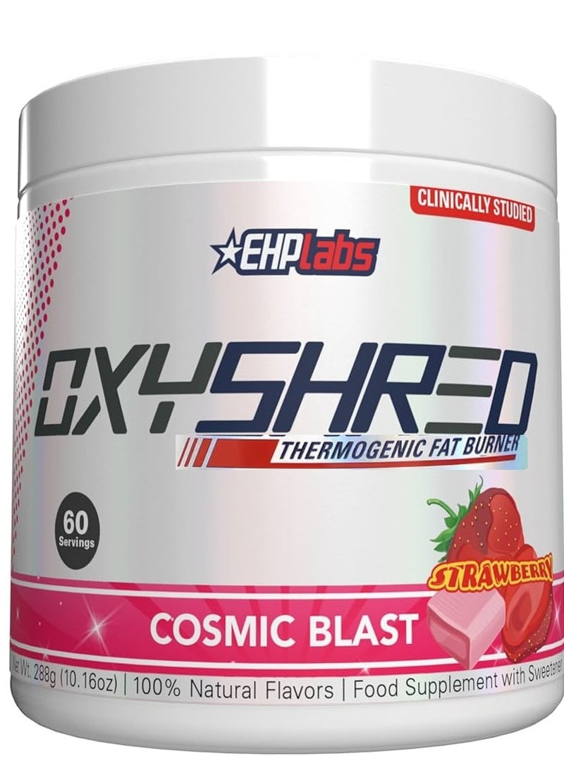 EHP Labs - Oxyshred Thermogenic Fat Burner Strawberry Cosmic Blast 60 Servings 288g - Image 1