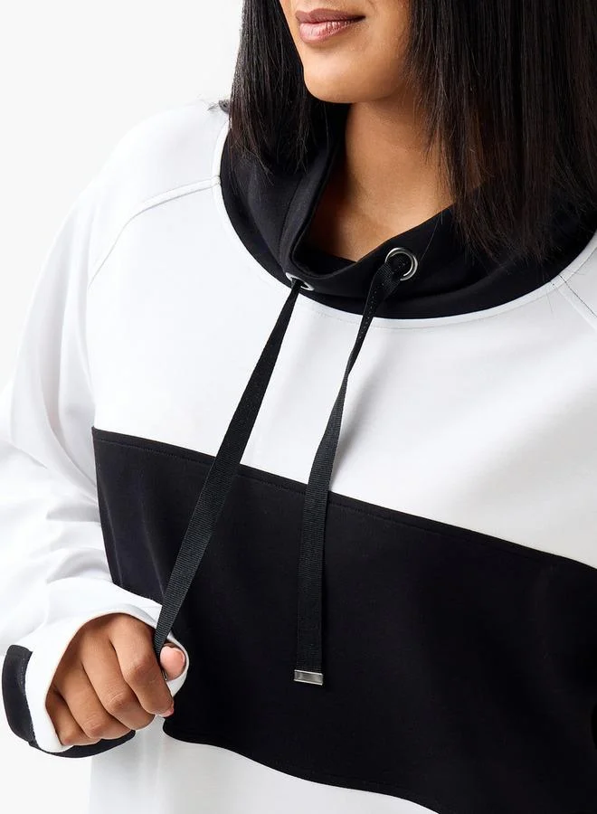 Ulla Popken Ulla Popken Relaxed Fit Sweatshirt with Stripes