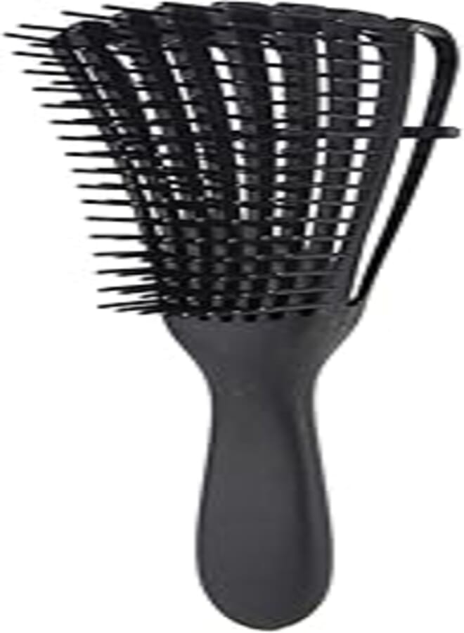 Hair Detangler Brush Natural Wet Detangling Brush for Kinky Curly Hair, Black