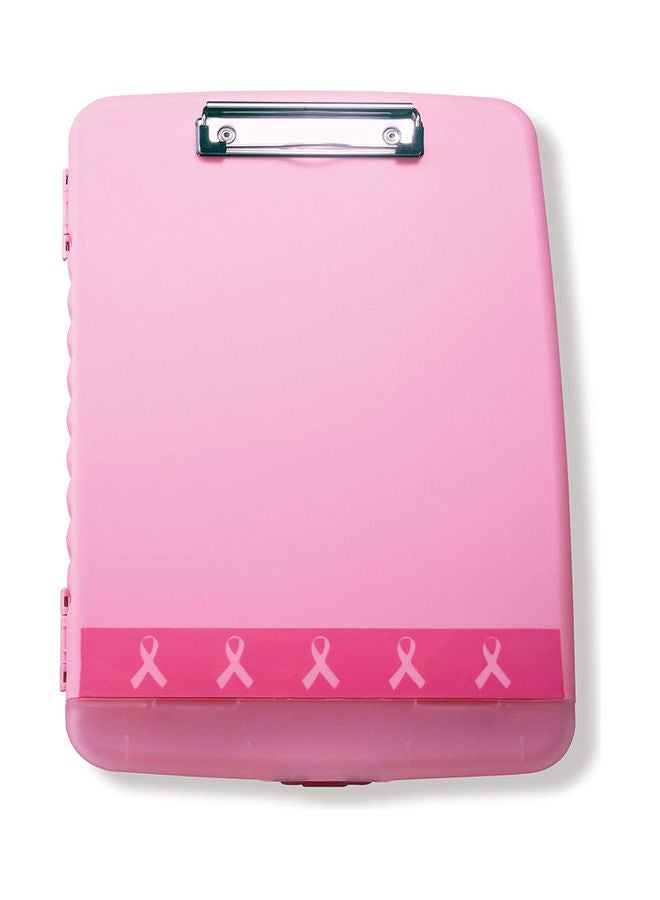 Officemate Breast Cancer Awareness BCA Slim Clipboard Storage Box