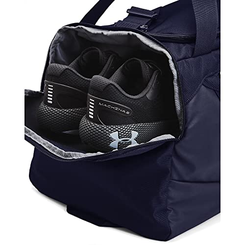 Under Armour Unisex-Adult Undeniable 5.0 Duffle, Midnight Navy (410)/Metallic Silver, Small - Image 4