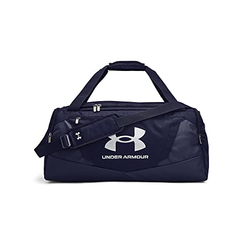 Under Armour Unisex-Adult Undeniable 5.0 Duffle, Midnight Navy (410)/Metallic Silver, Small - Image 1