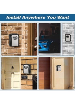 Y&D Security Key Lock Box, 4 Digit Metal Outdoor Safe Weatherproof box for House Key, Wall Mount Storage, Resettable Code  - Image 5