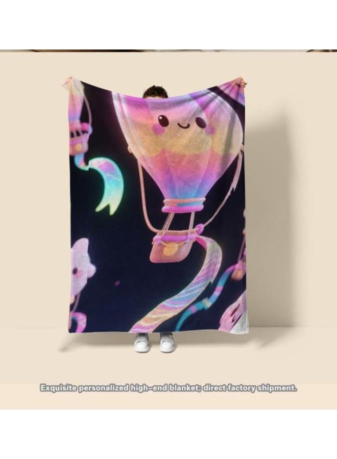 عام بطانية رقيقة من الفانيلا الكرتونية للأطفال والرضع (دافئة ومريحة، ومناسبة للنوم والألعاب) 70 سم * 100 سم - Image 1