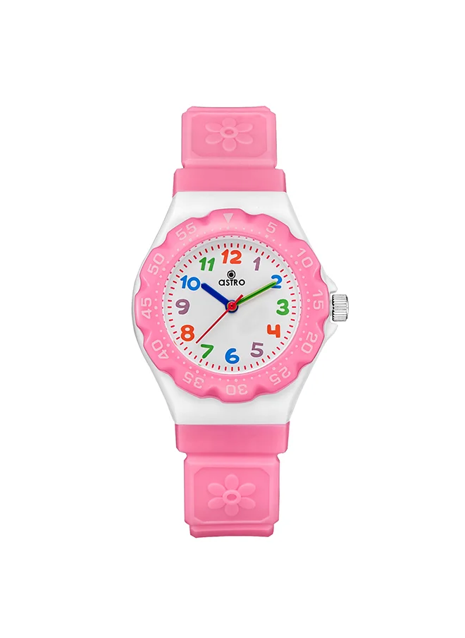 أسترو Astro Kids Watch, Analog Display and PU Strap - A23803-PPPP, Pink