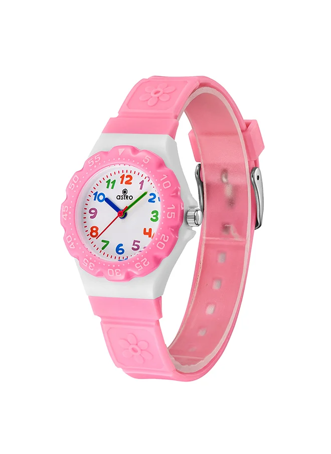 أسترو Astro Kids Watch, Analog Display and PU Strap - A23803-PPPP, Pink