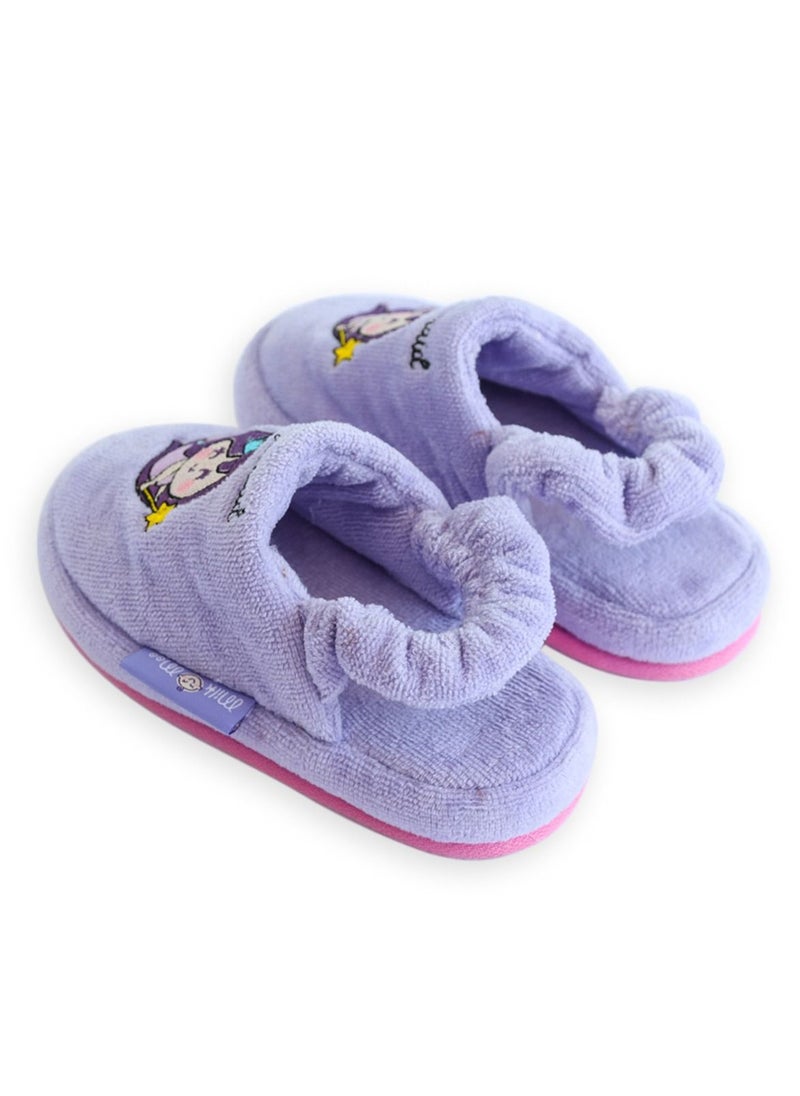 Title: Milk&Moo Kids Poncho and House Slippers Set Little Mermaid, Ultra Soft and Absorbent Fabric, %100 Cotton, Fun Princess Design, Suitable for 4-6 Year Old Children, Purple