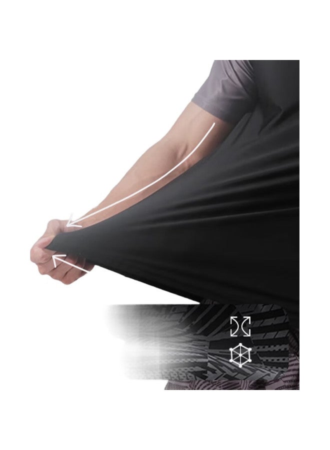 Keep Men'S Surfing Suit Hot Spring Comfortable Quick-Drying Diving Swimwear Top Print Xxxl - Image 3