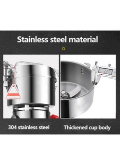 ET-LIFE Electric Spice Mill, Electric Coffee Grinder, Pulverizer, Food Grinder, Stainless Steel Body & Blade, 1400W, 800g Large Capacity, Silver  - Image 5