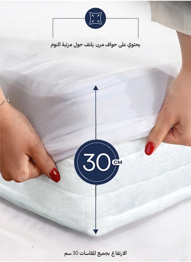 Art Comfort Waterproof Mattress Protector – Premium Cotton, Hypoallergenic, Breathable, Ultra-Soft, Fitted Sheet Design to Fit All Mattresses – Protects Against Spills, Stains, Dust Mites, and Allergens.  - Image 5
