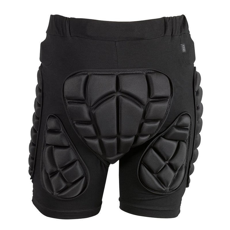TTIO Padded Shorts EVA Protective Gear Soft Breathable Lightweight Sportswear Black - Image 2