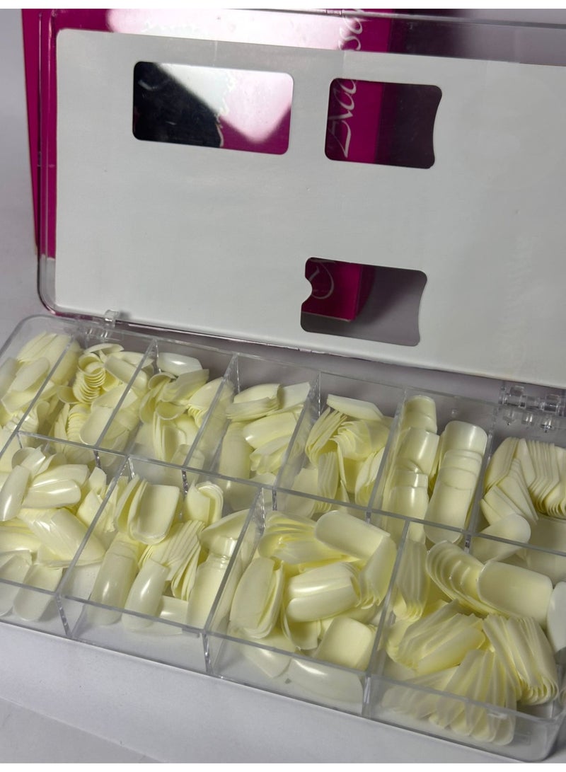 press on nails french style 500PCS white false nails press on nail with box - Image 2