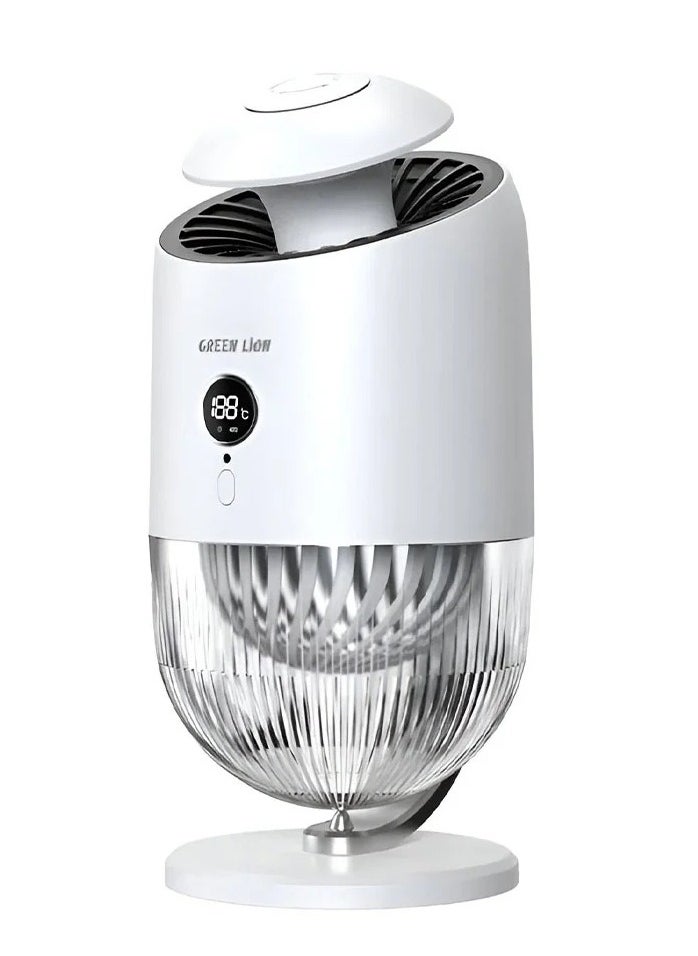 GREEN LION Green Lion Insect Killer Lamp, Light Wave, Bionic Bite, Electric Shock, Bug Zapper, Transparent Storege, Smart light Sensor, Strong Suction, low Noise, Easy To operate, 360 ° Control, Health and Safe - White  - Image 1