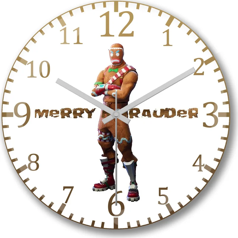 Baskı Dükkanı Fortnite Rogue Agent Wall Clock Curved Real Glass---Free Shipping