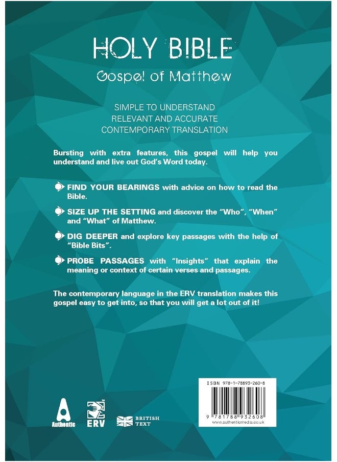 ERV Holy Bible Gospel of Matthew Paperback, Anglicized, (Easy to Read Version): Bursting with Features to Help You Understand and Live Out God's Word Today  - Image 2