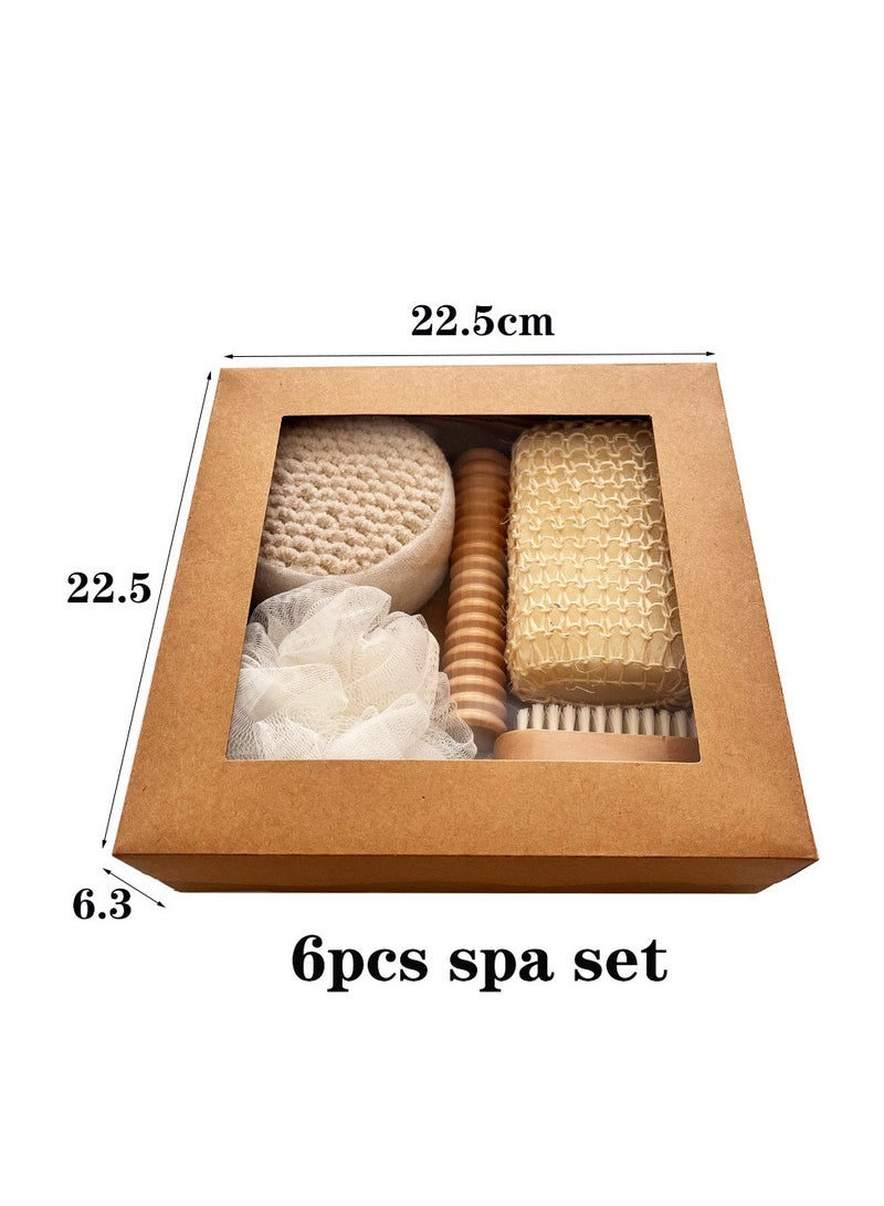 أفضل شراء مجموعة الاستحمام في سبا الفاخرة - 6 قطع الاسترخاء مجموعة الاستحمام ، والعناية الجلدية للتدليك ، والهدايا ، وحزمة رعاية عيد الميلاد - Image 2
