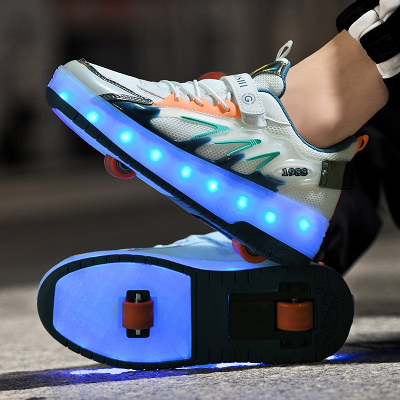 Children'S Heelys Roller Skates For Girls, Trendy Four-Wheel Heelys Shoes For Students, Invisible Roller Skates With Wheels - Image 1