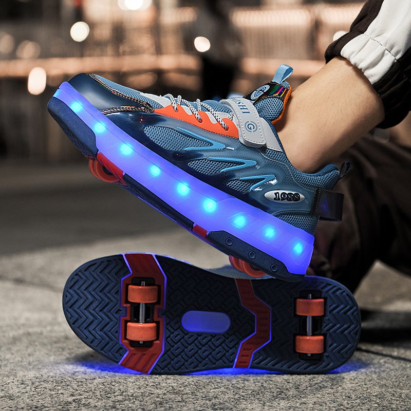 Children'S Heelys Roller Skates For Girls, Trendy Four-Wheel Heelys Shoes For Students, Invisible Roller Skates With Wheels - Image 3