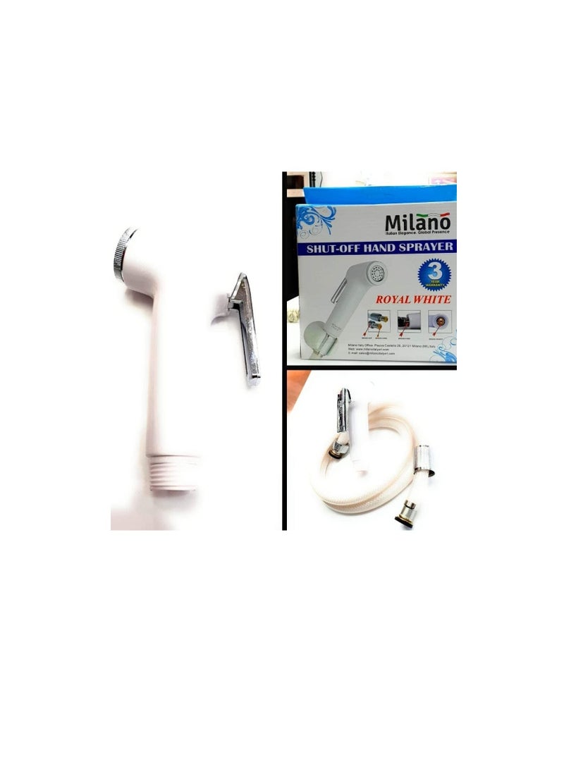 Milano Shattaf Shut-off Hand Sprayer Royal White Made in China - Image 2