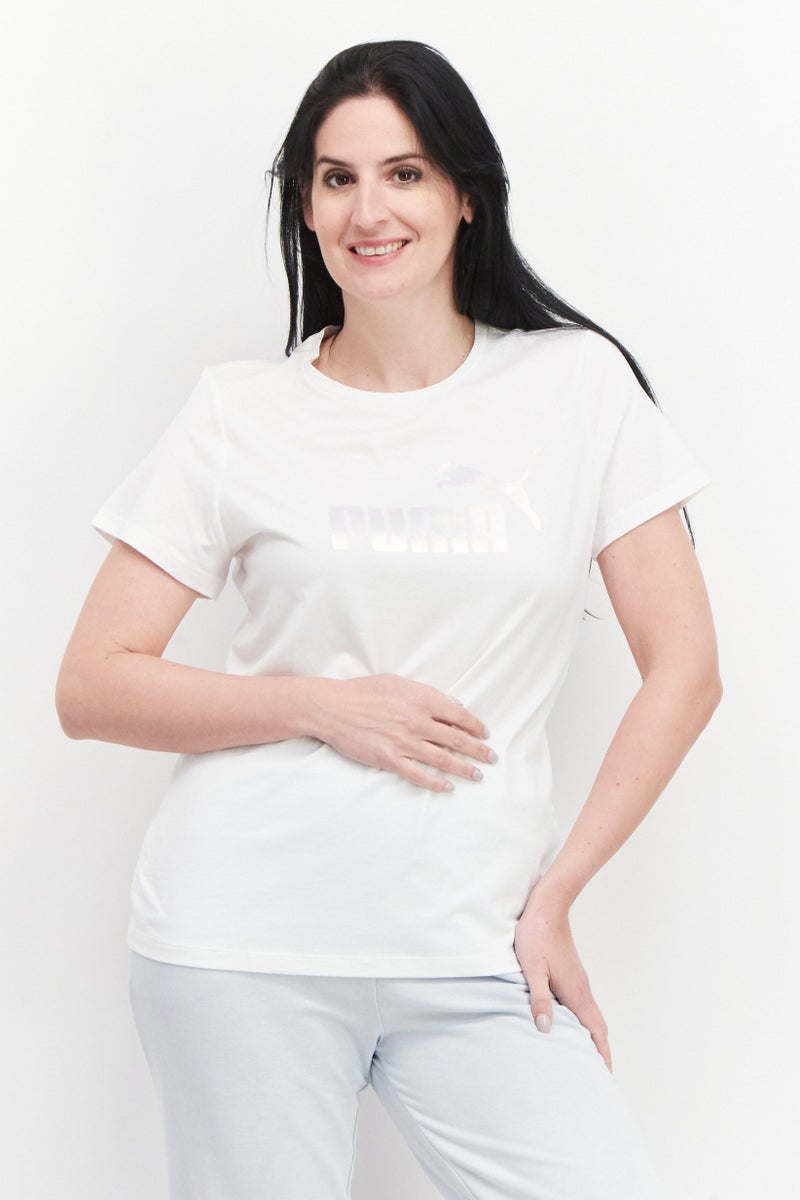 PUMA Women Sportswear Fit Short Sleeve Training T-Shirt, White  - Image 1