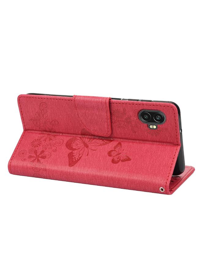 اس-توب جراب لهاتف Samsung Galaxy Xcover6 Pro، جراب هاتف جلدي أفقي قابل للطي بنقشة فراشات - Image 5