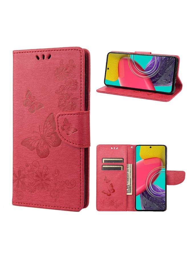 اس-توب جراب لهاتف Samsung Galaxy Xcover6 Pro، جراب هاتف جلدي أفقي قابل للطي بنقشة فراشات - Image 1