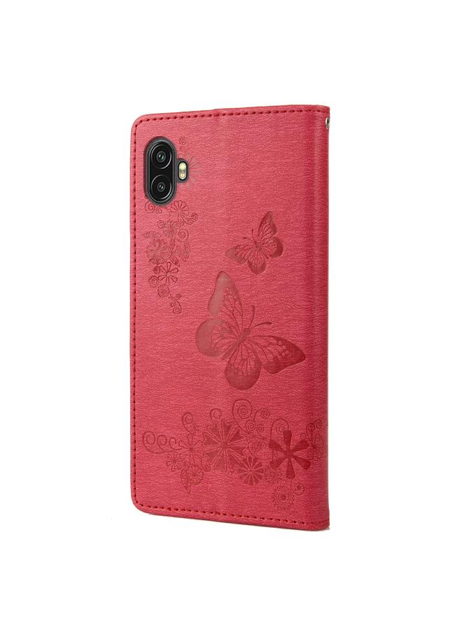 اس-توب جراب لهاتف Samsung Galaxy Xcover6 Pro، جراب هاتف جلدي أفقي قابل للطي بنقشة فراشات - Image 3