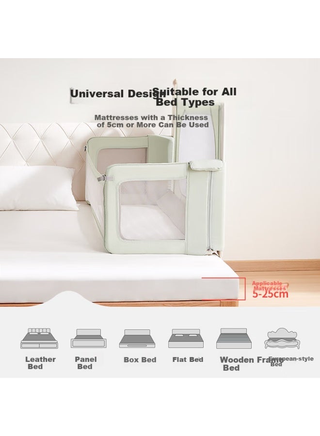 Sweeby سرير سويبي الجانبي القابل للطي للأطفال حديثي الولادة متعدد الوظائف باللون الأزرق الجبلي الأخضر - Image 5