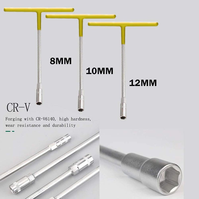 MLD MLD Multi Purpose Hex Head T Spanner Combo 8 mm 10 mm 12 mm  - Image 3