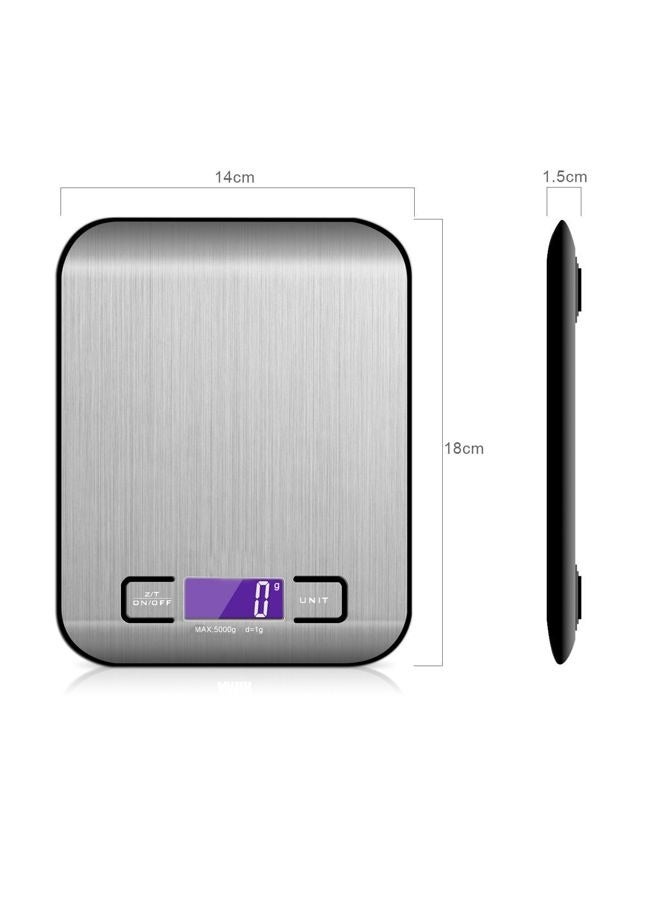 Digital Food Scale – High Precision Kitchen Scale with Tare Function, 5 Unit Conversions (g/oz/ml/lb/oz/fl.oz), Stainless Steel Surface – Batteries Included  - Image 1