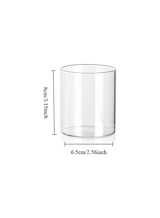The Bros 6Pack Glass Cylinder Vases, Clear Flower Vase,Tall Glass Flower Vases, Table Flowers Vase, Hurricane Floating Candle Holder for Table Centerpiece Wedding Home Decor - Image 4